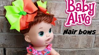 Split Pinwheel hair bow tutorial / DIY hairbows for BABY ALIVE