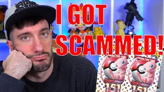 I GOT SCAMMED!!! #pokemon #card #opening #scam