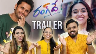 RangDe​ Trailer Reaction | Nithiin | Keerthy Suresh | Venky Atluri | Telugu | NSM Reaction | Family
