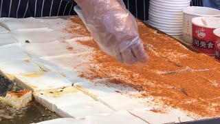 Chinese famous Spicy Tofu snack/广州美食节美食-麻辣豆腐制作/GuangZhou street food