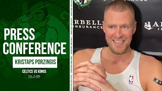 Kristaps Porzingis Was LATE for 2nd Half of Celtics vs Kings: "So Payton started." | Postgame