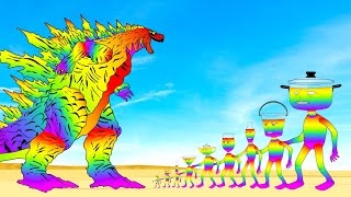 Evolution Of GODZILLA EARTH RAINBOW Vs MONSTER RADIATION : Monsters Ranked From Weakest To Strongest