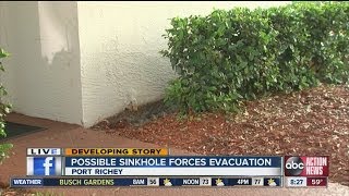 Engineers investigate possible sinkhole under Port Richey condominium