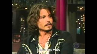 Letterman having a hard time with Johnny Depp (Eng Sub)