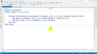 How to Write BinaryFile BinaryWriter in VB NET 2012