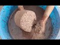 Giant buckets of Gritty Red dirt crumbling and dipping in lots of Water ||super satisfying relaxing