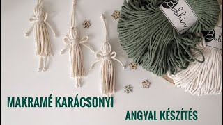 Makramé Karácsonyi angyal készítés |DIY Macrame Christmas Angel Decor