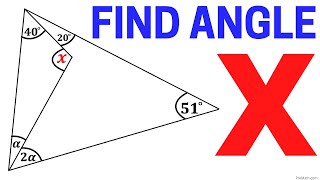 Find the Angle X of this Triangle | Fast & Easy Explanation
