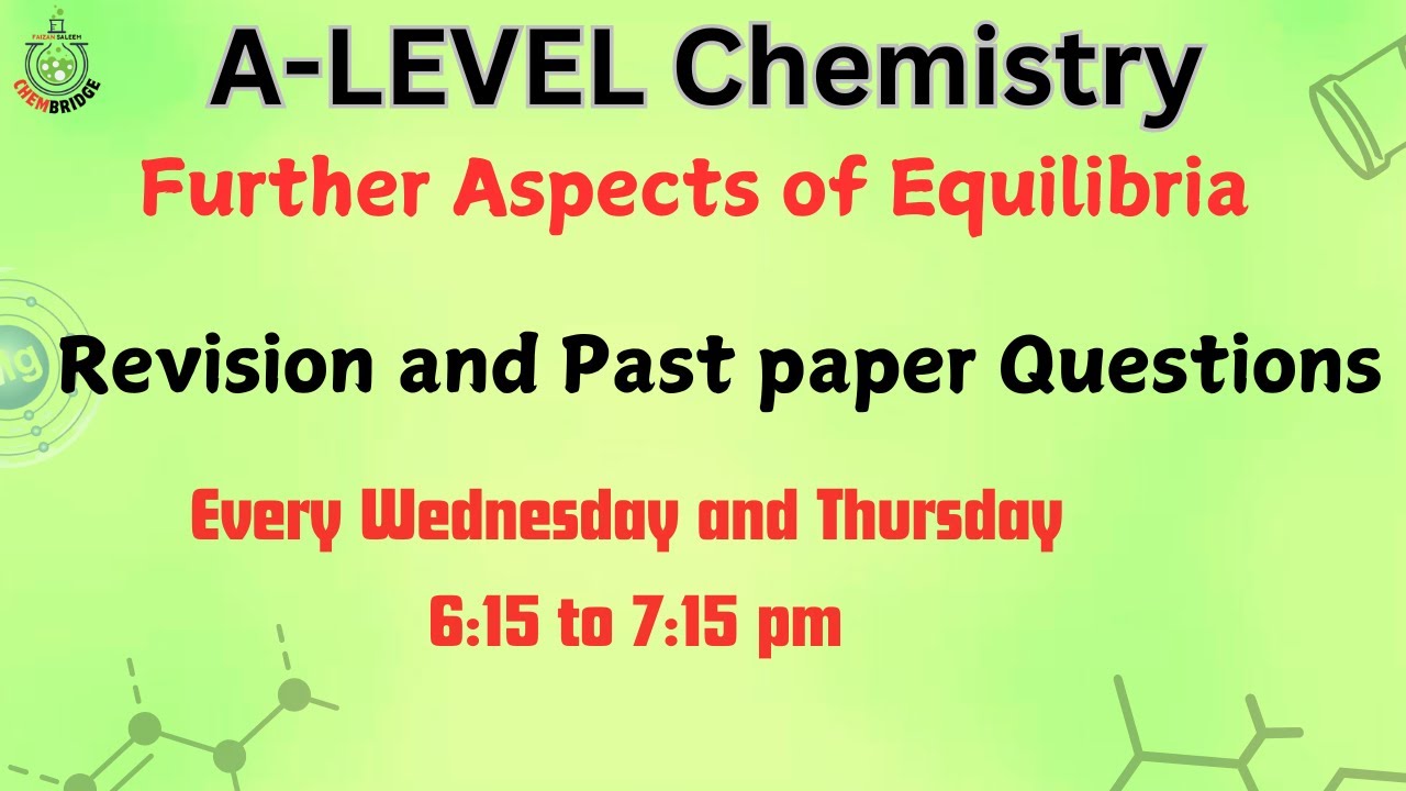 A2 Chemical Equilibria Revision Class Lecture 1 Youtube