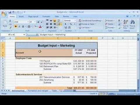Excel 2007: Merge a range of cells into a single cell Excel 2007: Merge a range of cells into a single cell