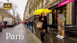 Paris Walking Tour, Misty city of Paris  [4K UHD]