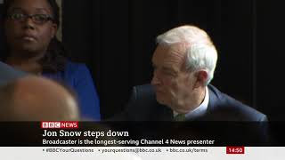 Jon Snow to leave Channel 4 News - BBC Reports