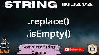 replace() and isEmpty() method in | java pani hai | #string #class #methods #course #beginners #java