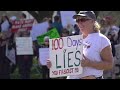Over 1,000 protesters gather outside Trump rally in Michigan