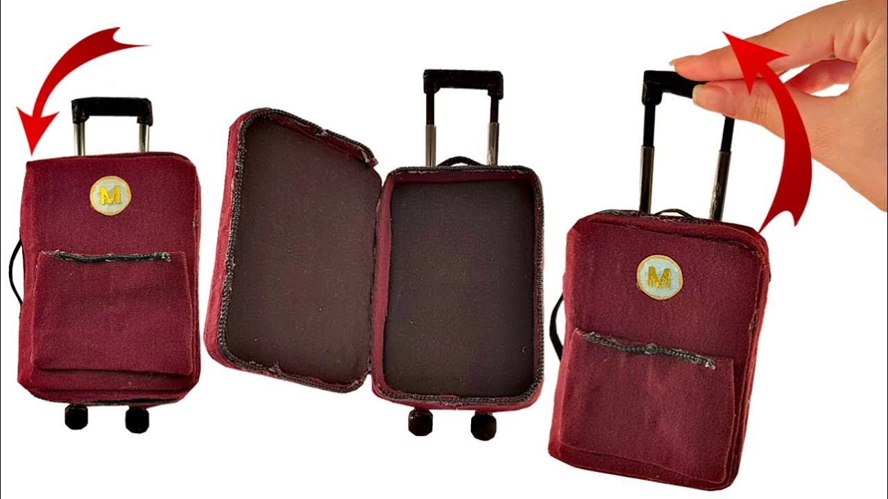 Diy Miniature Suitcase Tutorial Crafts Youtube
