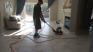 Dirty grout vs. 3 amigo's - Tile cleaning plus seal 1730 sqft  4 hours