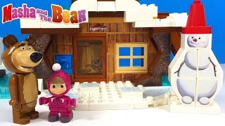 PLAY BIG BLOXX MASHA AND THE BEAR - BEAR'S WINTER HOUSE \u0026 STORY WITH MASHA SKIING - UNBOXING