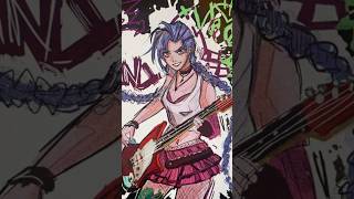 jinx guitarist au!! does anyone know if adding the pattern work?#jinxarcane #arcaneart #jinxlol