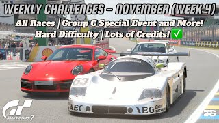 Gran Turismo 7 - Weekly Challenges (November - Week 4) | Group C Special and Lots of Credits!