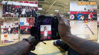 SHOOTING AT 12,000 ISO IN LOW LITE GYM | POV Basketball Photography |