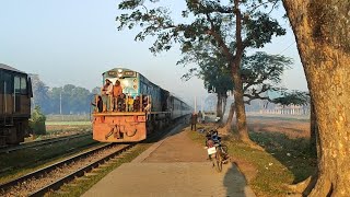 52 dn Jamalpur commuter passing throughout Mymensingh road station....