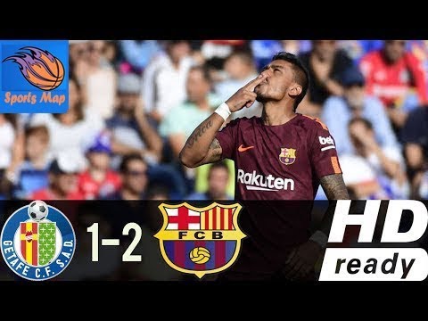 Getafe Vs Barcelona Highlights & Goals Analysis 16 September 2017 - YouTube