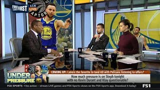 FIRST THINGS FIRST | Nick & Cris PREDICT: Game 3 GS vs TOR with no Durant and Thompson questionable