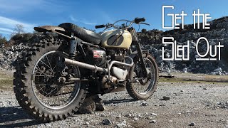 Sled Therapy in an Abandoned Quarry | 1957 Triumph Desert Sled