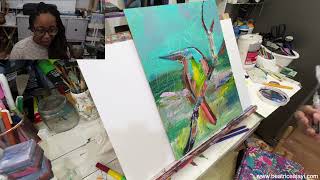 Realtime art progress #6 New Bird Painting Artwork Original Art Studio