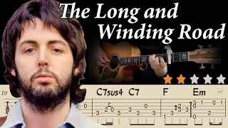 🔴The Beatles -The Long and Winding RoadㅣEasy Fingerstyle Guitar TutorialㅣTabs &LyricsㅣAcoustic Cover
