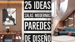 25 IDEAS PARA DECORAR SALAS MODERNAS y ELEGANTES CON DISEÑOS de PAREDES de MADERA | DECORACION 2023