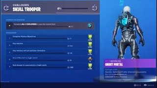 New Skull Trooper Challenges Complete List Unlock Ghost Portal Back Bling In Fortnite Chapter 2