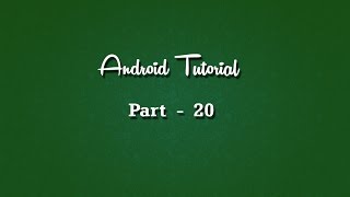 #android #androidtutorial Android Tutorial Lesson 20 - Database Part 2