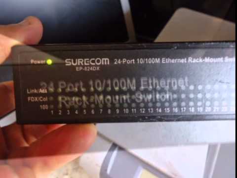 SURECOM 24 PORT 10/100M ETHERNET RACK-MOUNT SWİTCH..69 TL.... - YouTube