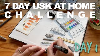 DAY 1 || Urban Sketching At Home 7 Day Challenge