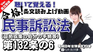 【条文読み上げ】民事訴訟法 第132条の6 証拠収集の処分の手続等【条文単体Ver.】