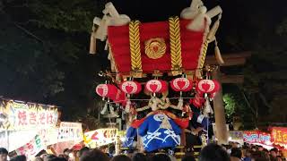 令和元年 枚岡神社秋郷祭 宵宮 四條瓢箪山小太鼓台　宮出