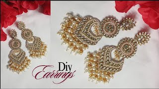 DIY beautiful earrings 🥰🤗 how to make beautiful earrings at home.