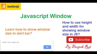JavaScript Window | JavaScript Tutorial |