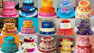 💓💫Two Tier Cake Decorating Ideas 2025/Aesthetic Cake Designs/Birthday Cake Ideas/Anniversary Cake