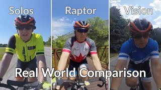 Cycling HUD comparison - Solos Wearables, Everysight Raptor, Varia Vision, Recon Jet review