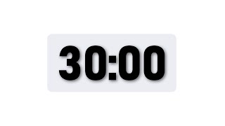 30 Minute Timer - Minimal Countdown Timer [Light Theme]