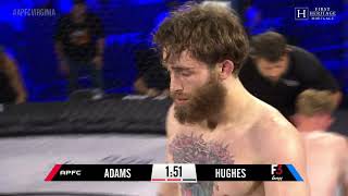 GROUND AND POUND TKO! TYLER HUGHES VS JACOB ADAMS | #APFC12 #FULLFIGHT #MMA