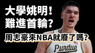 從大學姚明升級成大學鯊魚！毀滅NCAA的周志豪進NBA就廢了？他上限到底有多高？#zachedey #ncaa