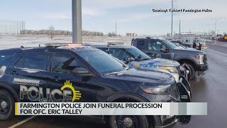 Farmington Police join funeral procession of Ofc. Eric Talley