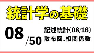 統計[08/50] 散布図,相関係数【統計学の基礎】