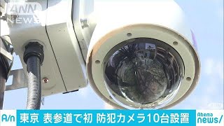 東京・表参道に初の防犯カメラ　24時間体制で録画(19/04/05)