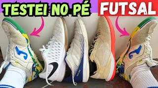 SÓ ESCOLHER👀 CHUTEIRA FUTSAL JOMA TOP FLEX REBOUND, NIKE STREETGATO, ESKUDO PRO, UMBRO PRO CHALLENGE