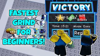 FASTEST GRIND FOR BEGINNERS! No Mastery Tower In Doomspire Defense! | ROBLOX