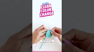 How to Crochet 🧶: Clean Color Change - Beginner Amigurumi Tutorial